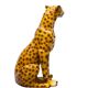 Italian Ceramic Monumental Cheetah Big Cat Statue 1970s