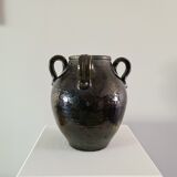 Enamelled terracotta jug vase 1900