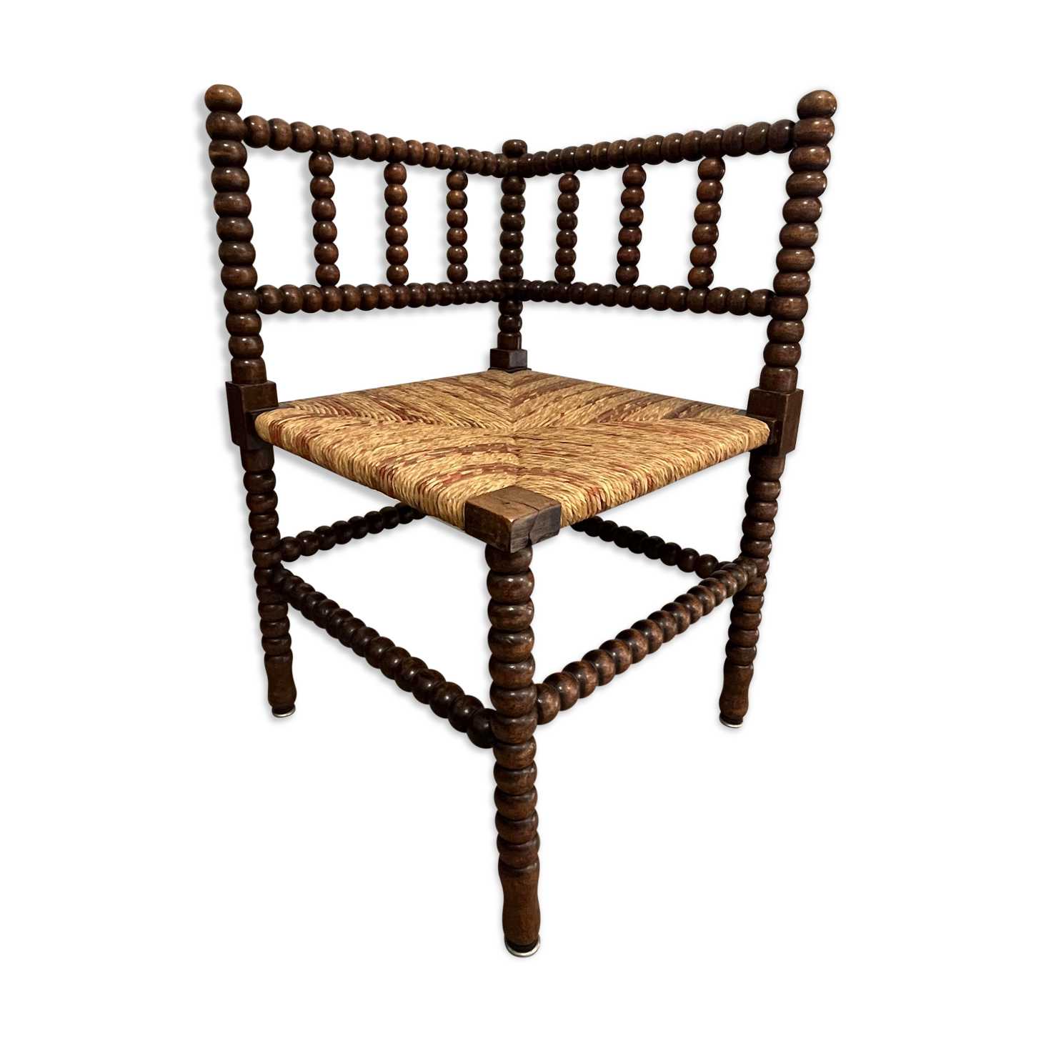 Armchair angle pearl wood rosary turned wood inspired by Louis XIII