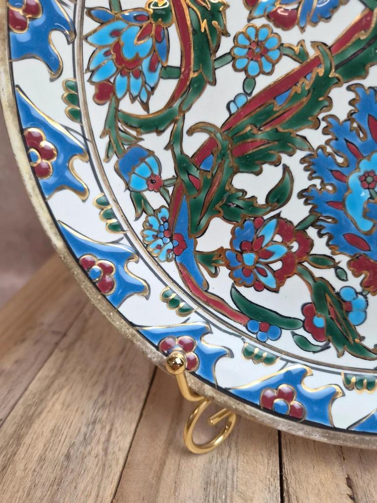 Vintage decorative plate Nassos Rodos-Hellas hand-painted