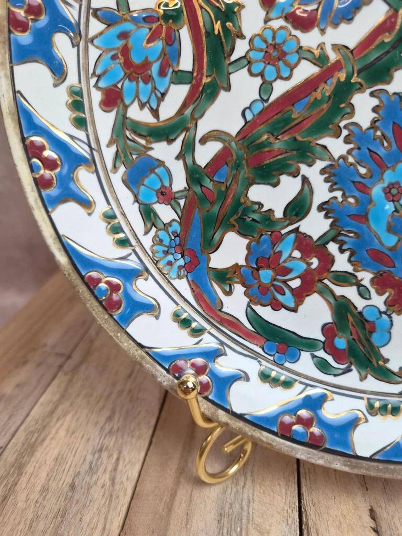 Vintage decorative plate Nassos Rodos-Hellas hand-painted