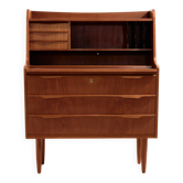 Restored teak cylinder desk