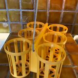 Bottle baskets lockers bottles yellow decoration vintage kitchen