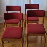 Set of 4 vintage Baumann chairs