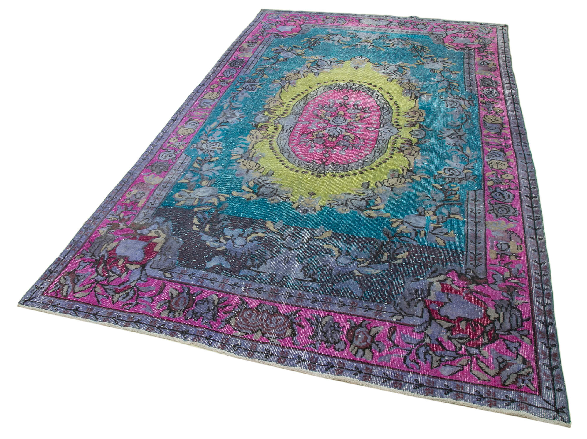 Hand-knotted contemporary oriental 1970s 174 cm x 298 cm multicolor carpet