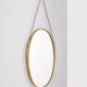 50s vintage wall mirror in brass decorated italian design
