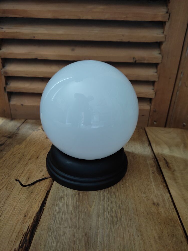 Ceiling lamp wall opal globe plastic support type bakelite old