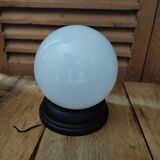 Ceiling lamp wall opal globe plastic support type bakelite old