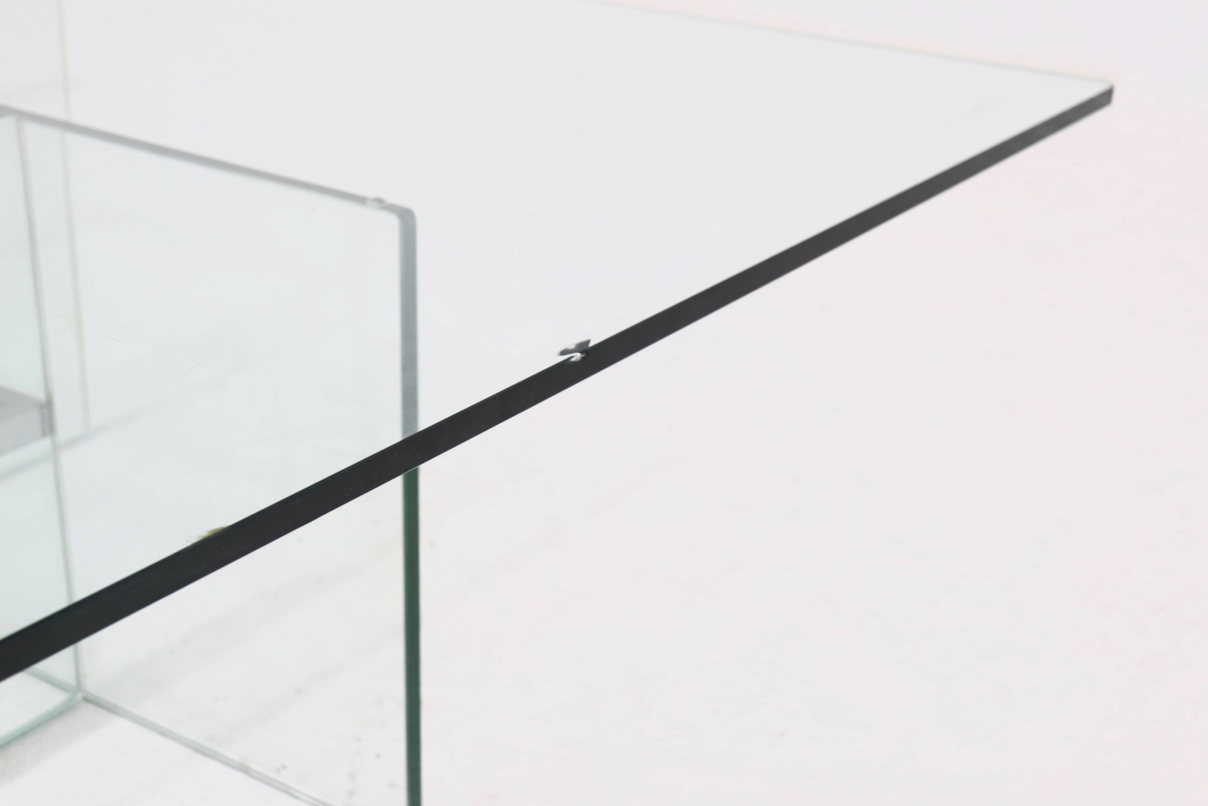 Italian glass coffee table, 1970s