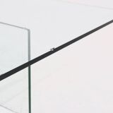 Table basse en verre italienne, années 1970