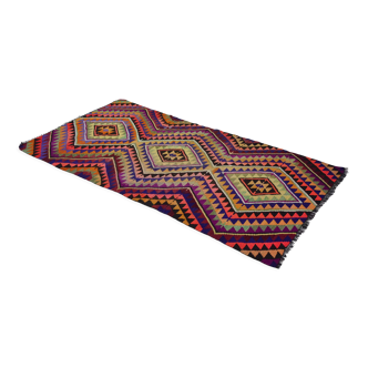 Anatolian handmade kilim rug 295 cm x 149 cm