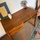Vintage desk sled legs oak veneer