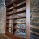 Large open shop shelf from an old French store by Chalmette, 1930s.