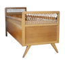 Vintage rattan child bed from the 60s