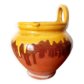 Vintage glazed pottery planter