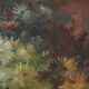 Oil painting "Still Life with Flowers and Grapes" by Pol Noel (1851-1911)