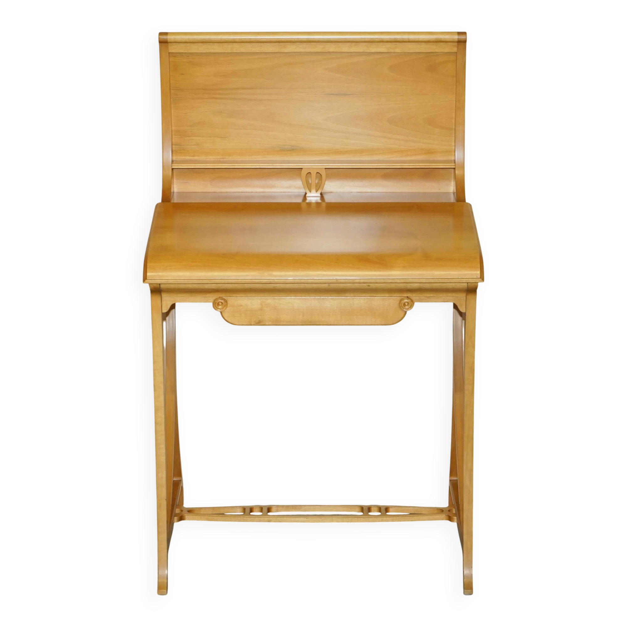 Bureau Art Nouveau attribué à Carlo Zen 1902 en érable moucheté