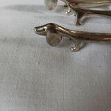 8 metal knife holders/dogs