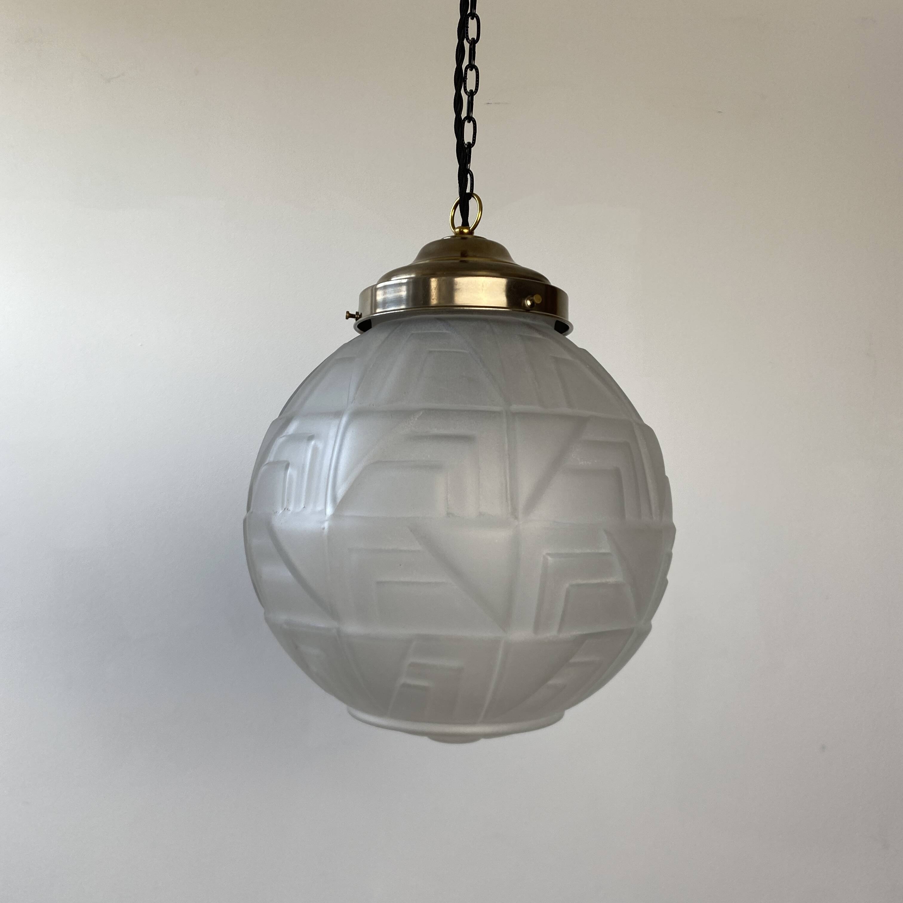 Vintage XL Art Deco pendant lamp