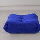 Blue navy Togo pouf by Michel Ducaroy for Ligne Roset