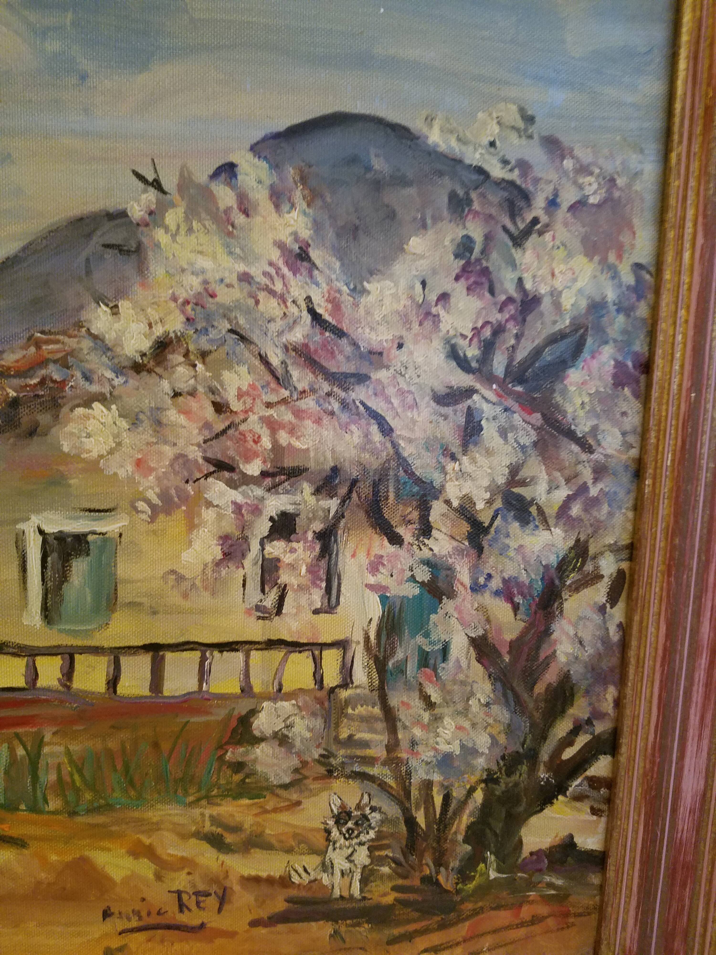 Peinture à l'huile paysage de Provence