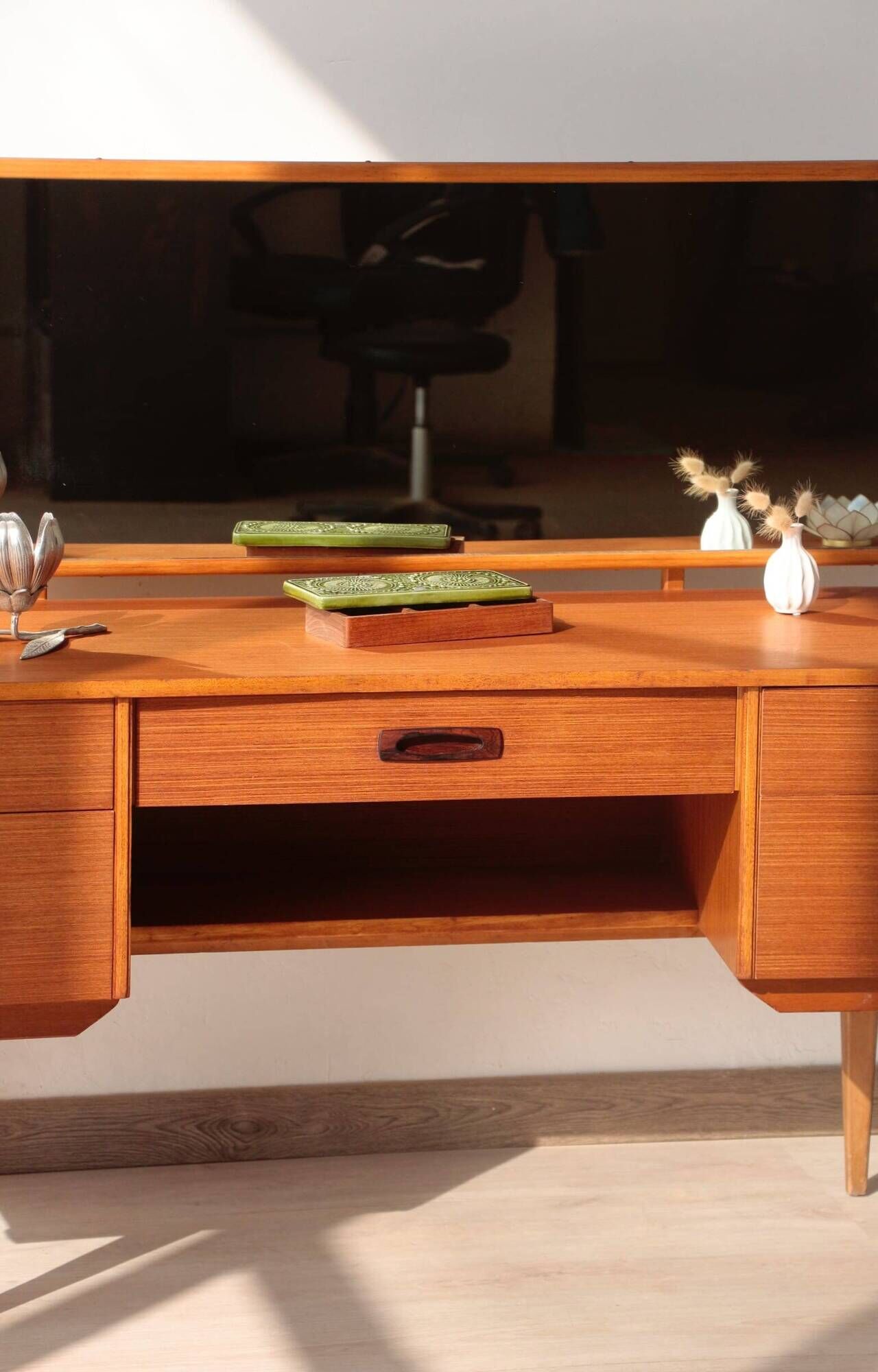 Vintage English Teak Dressing Table – Limelight Furniture – 1960s