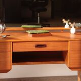 Coiffeuse vintage anglaise en teck – Limelight Furniture – Années 60