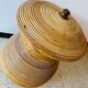 Large covered rattan basket