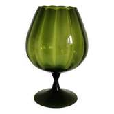 Green glass vase