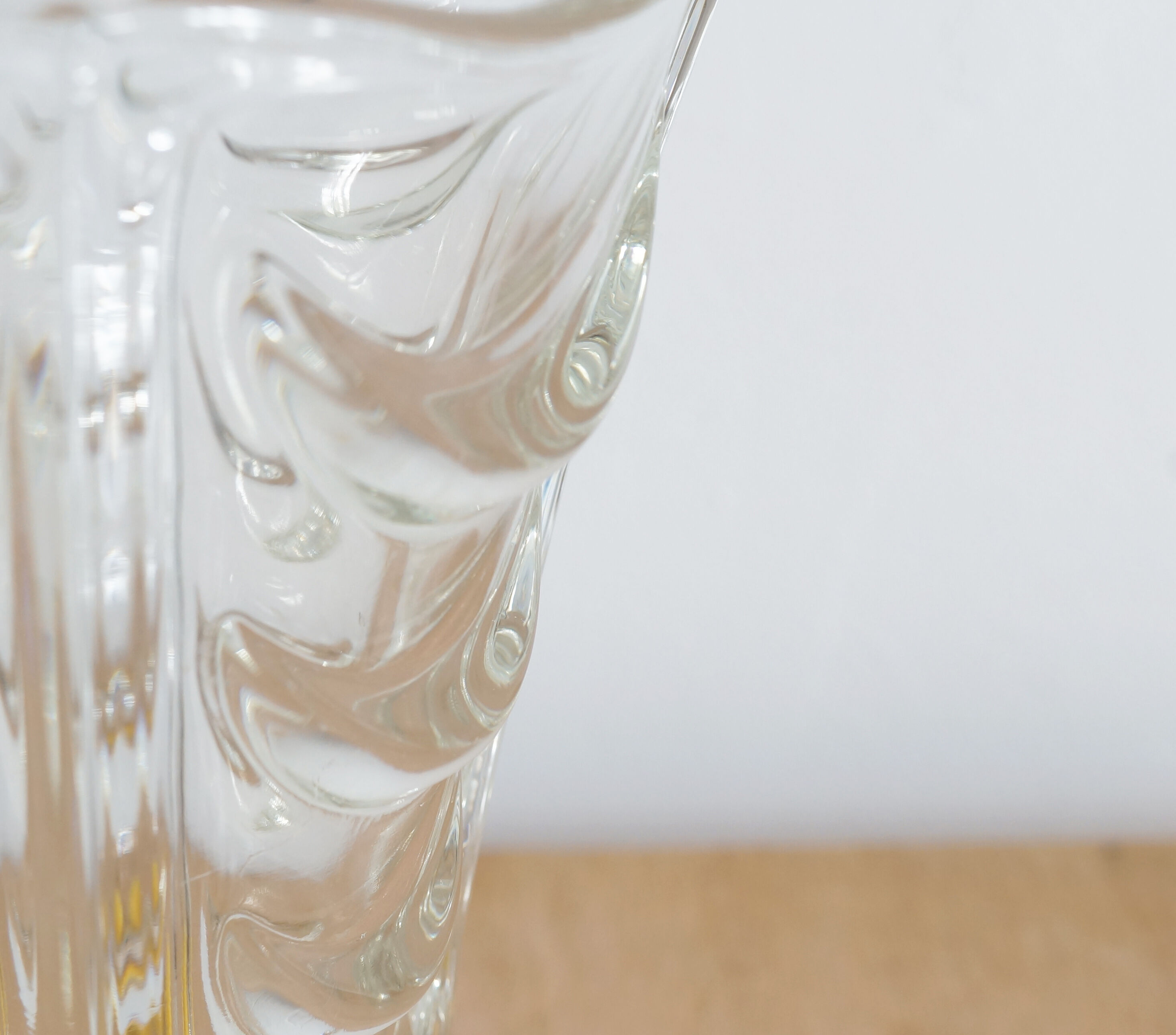 Vintage molded glass vase