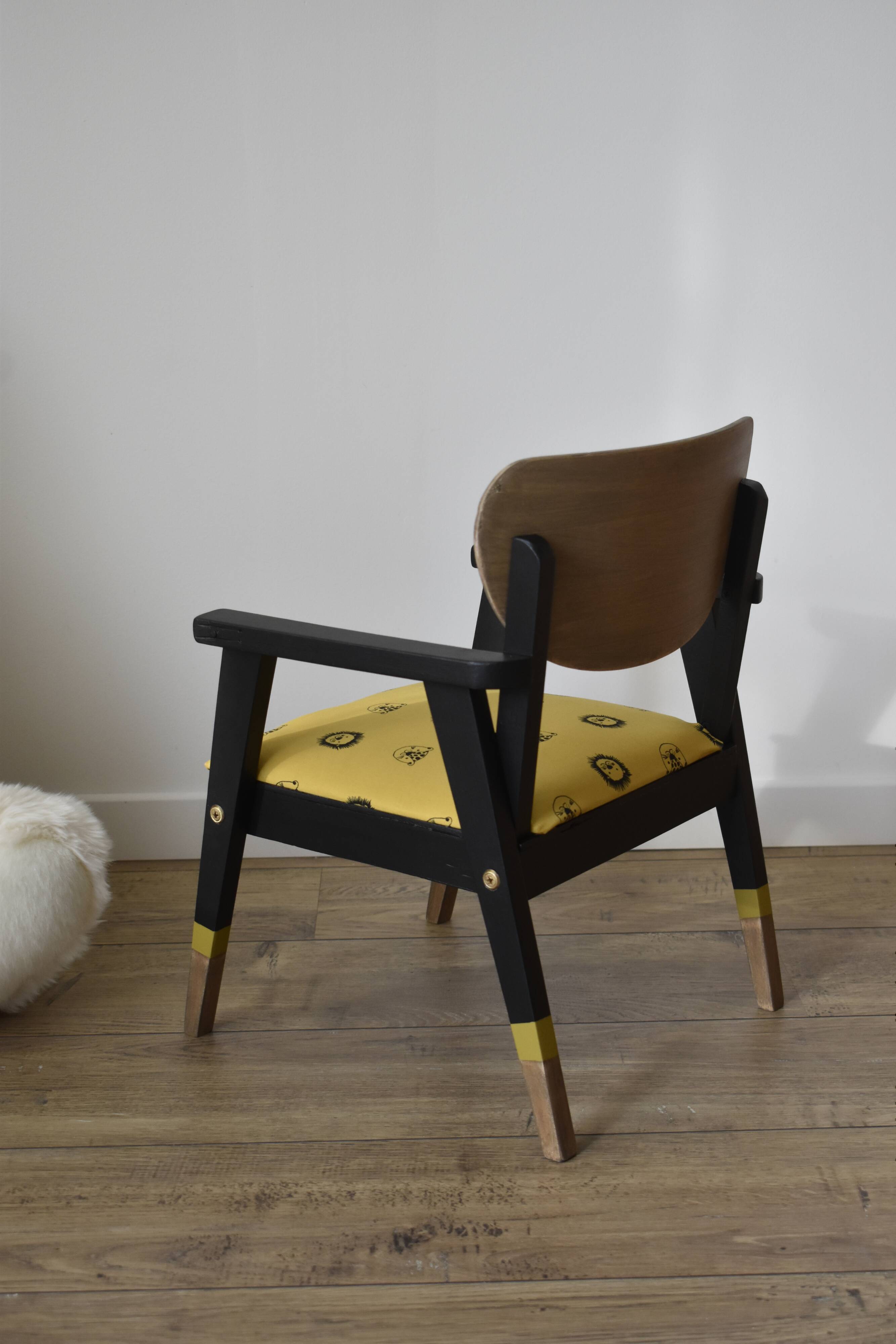 Restored vintage children's armchair