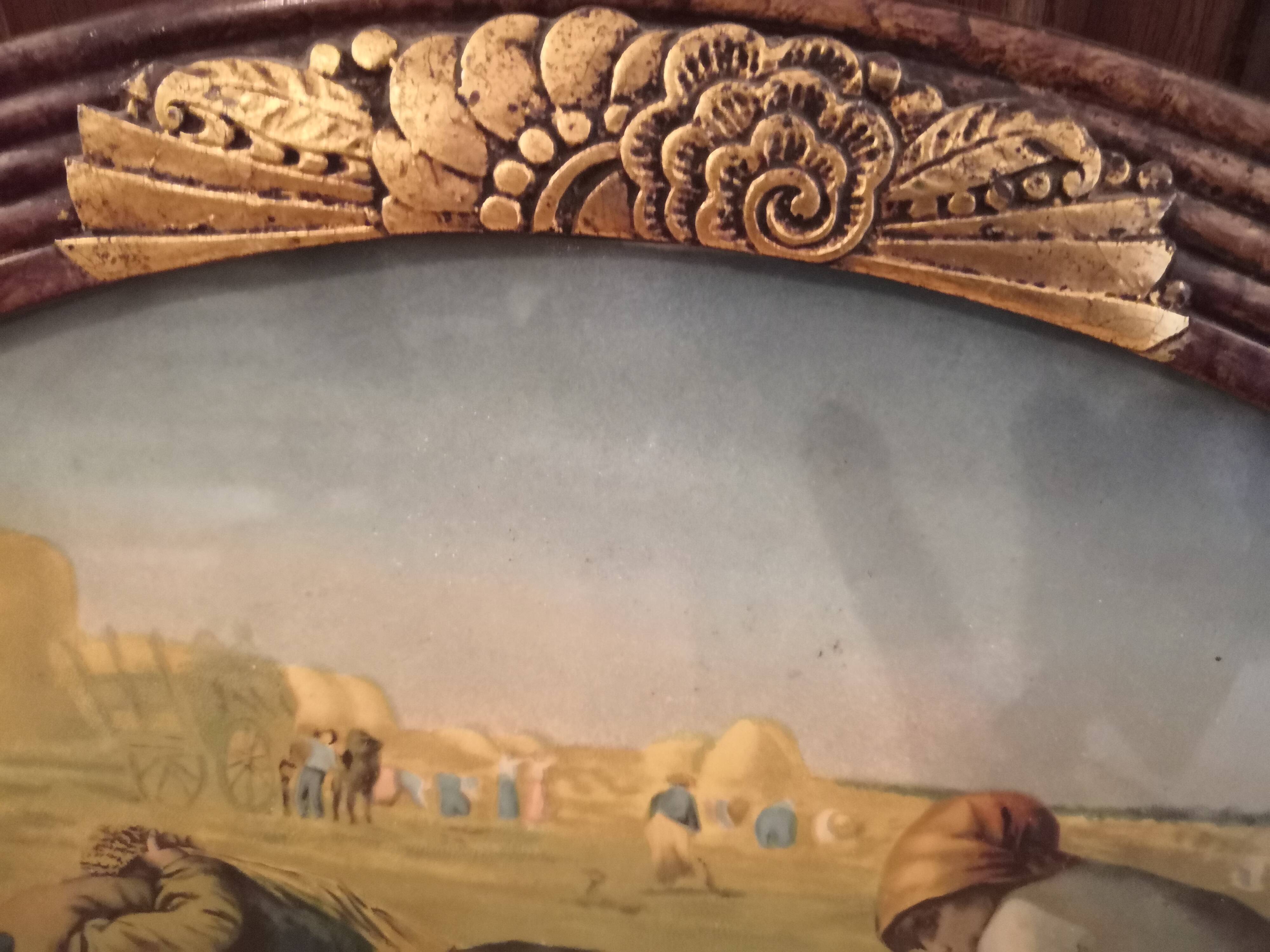 Old painting Oil on canvas "Les Glaneuses" by Jean-François Millet