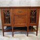 English mahogany glass-fronted buffet
