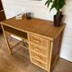 Vintage rattan and woven wicker desk with 4 drawers – Centrepiece – Style