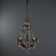Antique golden metal chandelier, Italy, 20th century