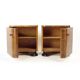 Minimalistic Art Deco Bedside Tables In Walnut Veneer, Czechoslovakia 1930s