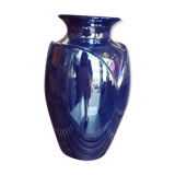 Iridescent blue vase