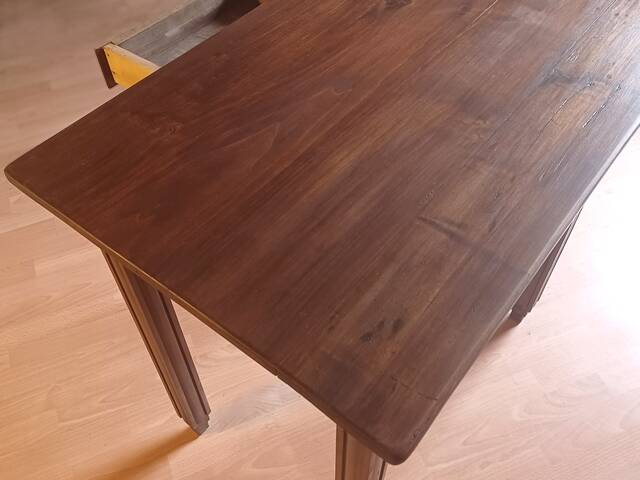 Table bureau ou table d’appoint art déco années 1930 vintage bois massif