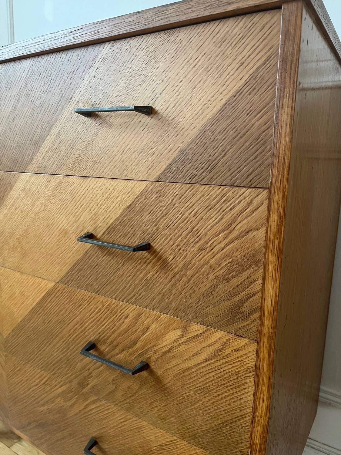 Commode en bois vintage années 50