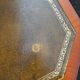 Vintage octagonal bar cabinet – leather top – Art Deco style – years
