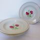 4 K and G Luneville soup plates, Rose Mai model 2106204