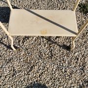 Metal serving table