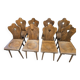 Lot chaises bistrot alsacienne 1960