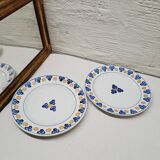 Pair of indigo and saffron flat plates