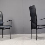 Vintage S44 dining chairs by Giancarlo Vegni for Fasem, set of 4, 1980s