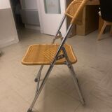 Chaise pliante en rotin