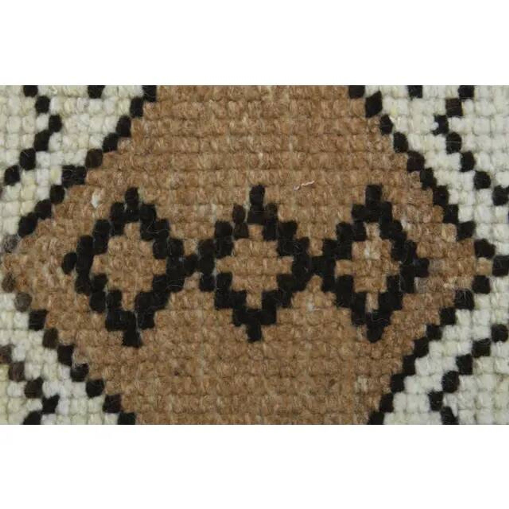 1970s Vintage Turkish Hand-Knotted Wool Cotton Beige Runner Rug 87x366