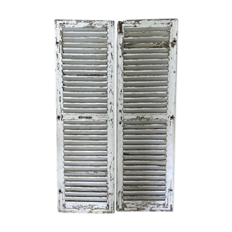 Pair of fir shutters - early 20th century