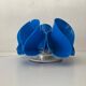 Blue plexiglass table lamp, Flower Design, 1970s, Italy.