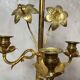 Chandelier fleurs en laiton
